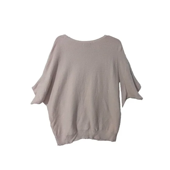 Quince Cotton Cashmere Link Stitch Dolman Sweater Womens L Pink Quiet Luxury - Picture 3 of 6